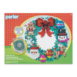 Perler Wreath Deluxe Fused Bead Kit (Front of packaging)