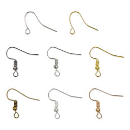 John Bead Jewelry Finding Set - Earwires, Assorted Colors, Package of 240 - one of each