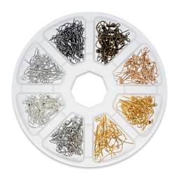 John Bead Jewelry Finding Set - Earwires, Assorted Colors, Package of 240