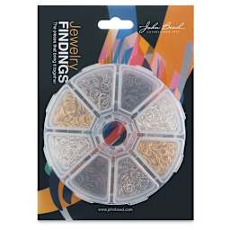 John Bead Jewelry Finding Set - Jump Rings, Assorted Colors, Package of 1200  - in packaging