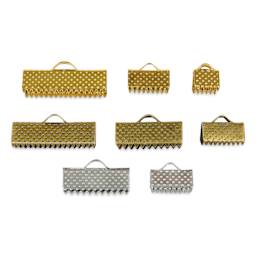 John Bead Jewelry Finding Set - Clamp Ends, Assorted Colors, Package of 138 - one of each