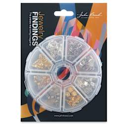 John Bead Jewelry Finding Set - Earring Mix, Assorted Colors, Package of 80 - front of packaging