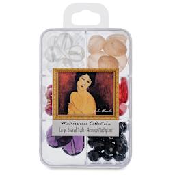 John Bead Masterpiece Collection Glass Bead Box - Large Seated Nude/Amedeo Modigliani (Front of packaging)