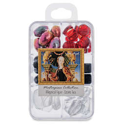 John Bead Masterpiece Collection Glass Bead Box - Allegorical Figure/Cosimo Tura (Front of packaging)