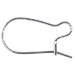 John Bead Must Have Findings Earwires - Small Kidney, Silver, 19 mm x 10 mm