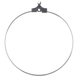 John Bead Must Have Findings Earring Hoops - Circle, Pkg of 10, Silver, 38 mm