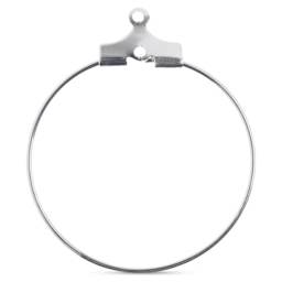 John Bead Must Have Findings Earring Hoops - Circle, Pkg of 12, Silver, 25 mm