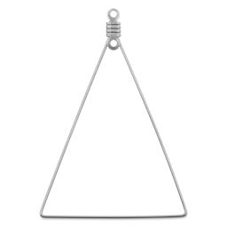 John Bead Must Have Findings Earring Hoops - Triangle, Pkg of 8, Silver, 35 x 49 mm