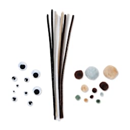 Darice Pom Pom and Chenille Craft Kit - Solid