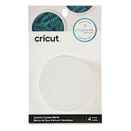 Cricut Coaster Blanks - Front of package of Set of 4 Round Coasters