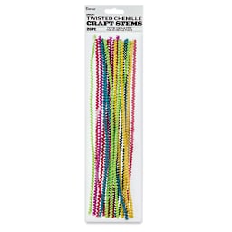 Darice Twisted Chenille Stems - Bright Colors