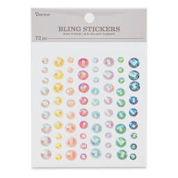 Darice Rhinestone Bling Stickers - Iridescent Pastel, 72 Pieces