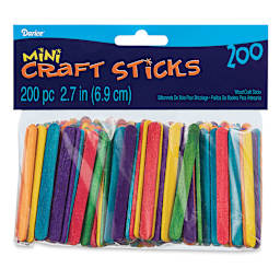 Darice Wood Craft Sticks - Mini, Bright Colors