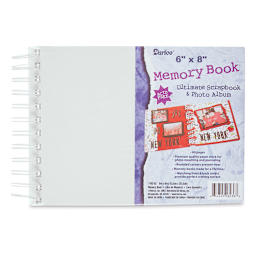 Darice Scrapbook Album - Spiral-Bound, White, 6" x 8"