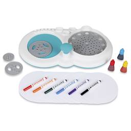 Crayola Spin and Spiral Art Station - Components of package shown
