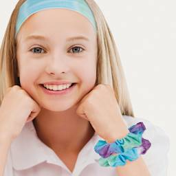 Neon Tie Dye Design Kit - Scrunchies and Headband (Finished example)