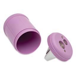 Dux Pencil Sharpener - 2-Hole, Lilac (with top removed)