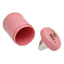 Dux Pencil Sharpener - 2-Hole, Pink (with top removed)