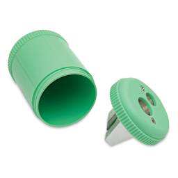 Dux Pencil Sharpener - 2-Hole, Mint (with cap off)