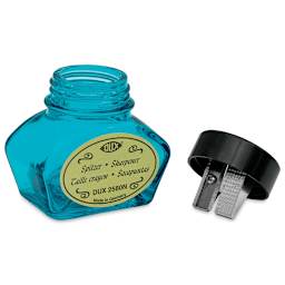 Dux Glass Inkwell Sharpener - Blue (with sharpener removed)
