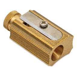 Side view of just the Dux Adjustable Brass Sharpener