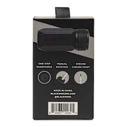 Blackwing One-Step Long Point Sharpener - Black, back of the packaging
