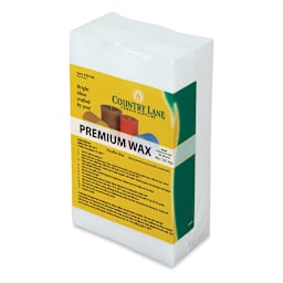 Country Lane Premium Paraffin Wax - Angled view of 4 lb Block with label