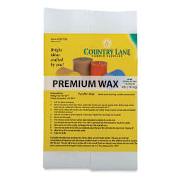 Country Lane Premium Paraffin Wax - Front view of 4 lb Block