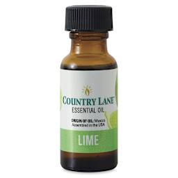 Country Lane Essential Oils - Front of bottle of Lime Oil