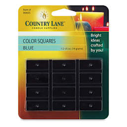 Country Lane Candle Dye - Front of blister package of Blue Dye Block