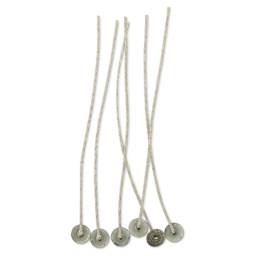 Country Lane Assembled Candle Wicks - 6 Medium Natural Candle Wicks loosely grouped