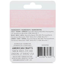 We R Memory Keepers Suds Soap Colorant - Cool Beach, Set of 3, 3 ml (Back of packaging)