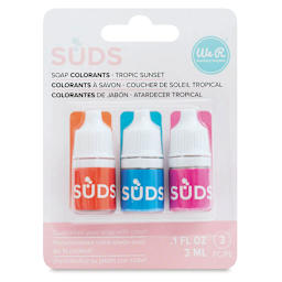 We R Memory Keepers Suds Soap Colorant - Tropical Sunset, Set of 3, 3 ml (Front of packaging)