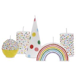 Rico Design Candle Liner Paints - finished examples