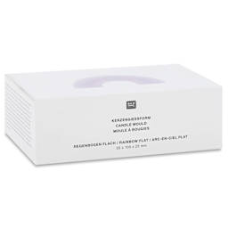 Rico Design Silicone Candle Mold - Flat Rainbow, 4.6" x 2.7" x 1.2" - front of packaging