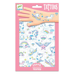 Djeco Temporary Tattoos - Unicorns (pages inside of packaging)