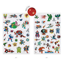 Djeco Temporary Tattoos - Heroes vs. Villains sheets
