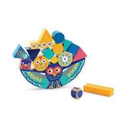Djeco Ze Balancero Wooden Balance Game - Component Blocks balanced on Base
