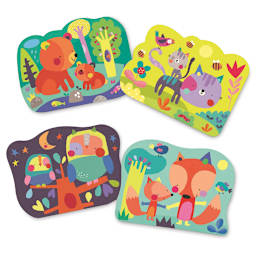 Paint with Water Kits - Finished versions of Hidden Woods Kit shown