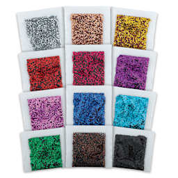 Glitter Packs - Chunky, Assorted Colors, 0.07 oz, Pkg of 12