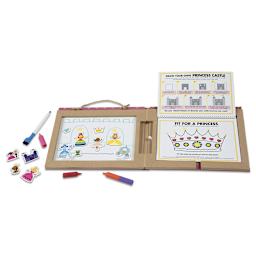 Reusable Drawing & Magnet Kits - Components of Princess Kit with open Case