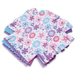 Melissa & Doug Created by Me Flower Fleece Quilt - Fleece squares in stack
