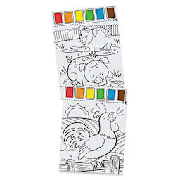 Melissa & Doug Paint with Water Activity Book - Farm Animals (Pigs and Rooster painting pages)