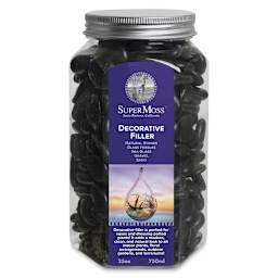 SuperMoss Black Decorative Stones - 25 oz in Glass Container