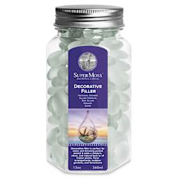 SuperMoss Frosted White Glass Pebbles - 12 oz. in glass container