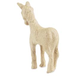 DecoPatch Small Paper Mache Animal - Unicorn - back, angled