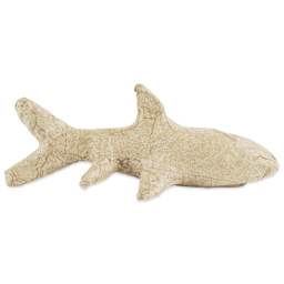 DecoPatch Small Paper Mache Animal - Shark - left side