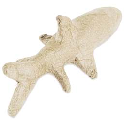 DecoPatch Small Paper Mache Animal - Shark - back, angled