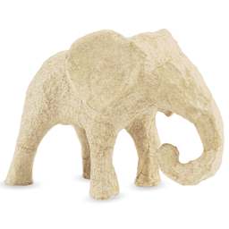 DecoPatch Small Paper Mache Animal - Elephant - front, angled