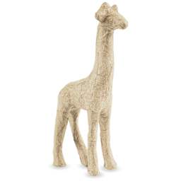 DecoPatch Small Paper Mache Animal - Giraffe - left side, angled